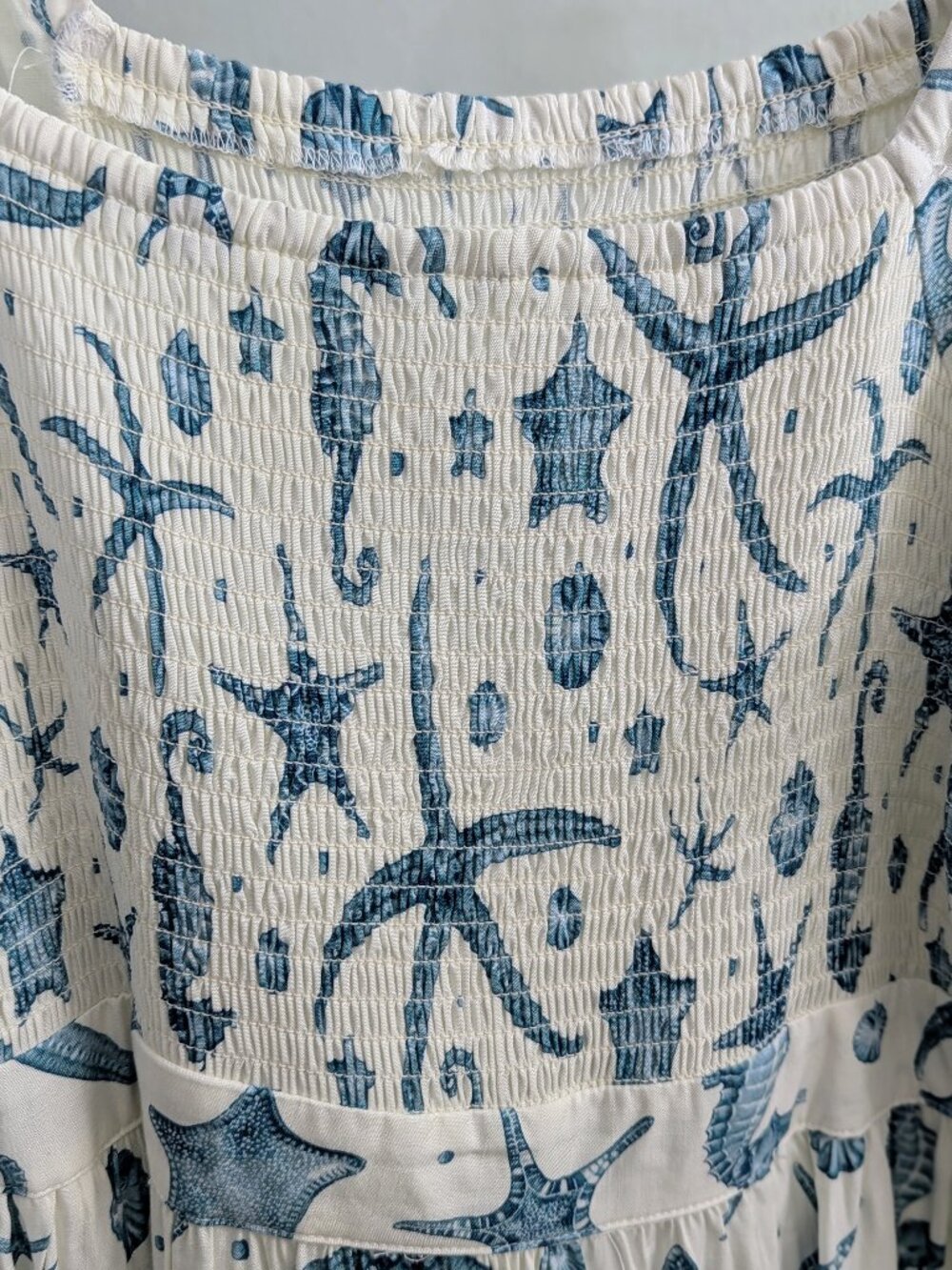 Agua Bendita x Target Deep Sea Print Puff Sleeve Mini Dress Size M - Picture 6 of 10